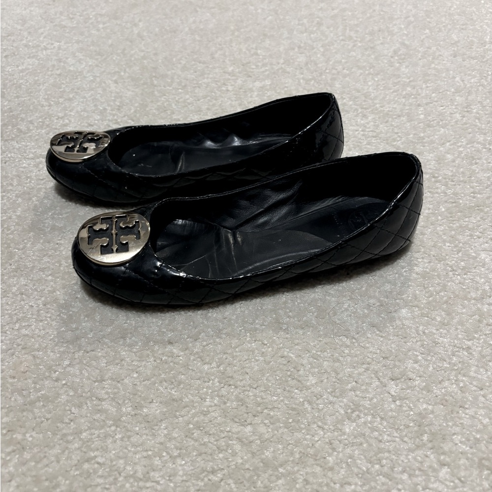 Quilted Black Tory Burch Flats